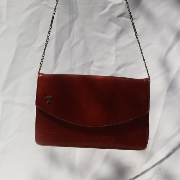 Vintage brown Shoulder bag with gold chain strap - Picture 7 of 7